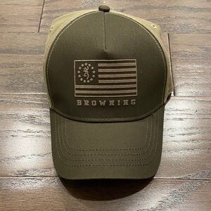 Browning Dark Green and Tan Cap